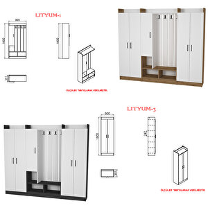 Kalender Dekor Li̇tyum-1-3-3 Portmanto Vesti̇yer Ayakkabilik Lty-02