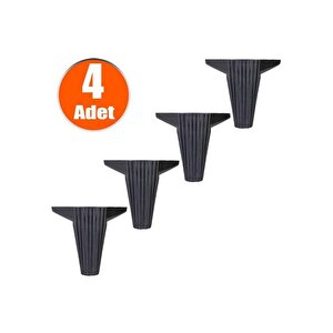 Mobilya Kanepe Masa Sehpa Dolap Ayağı Siyah Baza Ayak 12 Cm