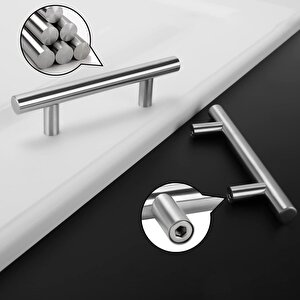 Rosemary Mobilya Mutfak Çekmece Dolap Dolabı Kapak Kulpu Kulbu (128 Mm-12.8 Cm) Inox Metal Kulpları