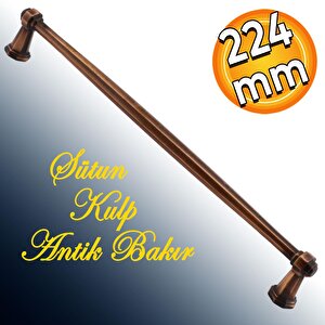 Sütun Mobilya Mutfak Dolabı Çekmece Dolap Kapak Kulpu Düz Metal Kulp Kulbu Kulpu 224 Mm Antik Bakır
