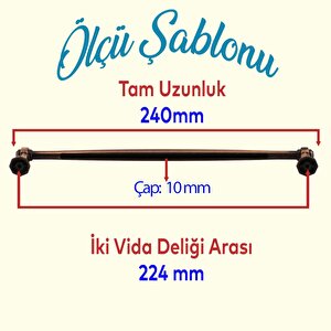 Sütun Mobilya Mutfak Dolabı Çekmece Dolap Kapak Kulpu Düz Metal Kulp Kulbu Kulpu 224 Mm Antik Bakır