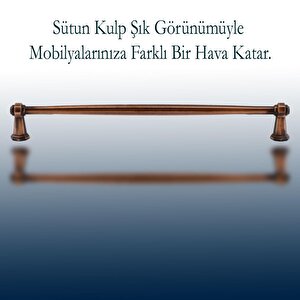 Sütun Mobilya Mutfak Dolabı Çekmece Dolap Kapak Kulpu Düz Metal Kulp Kulbu Kulpu 224 Mm Antik Bakır