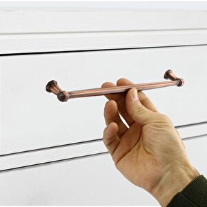 Sütun Mobilya Mutfak Dolabı Çekmece Dolap Kapak Kulpu Düz Metal Kulp Kulbu Kulpu 224 Mm Antik Bakır