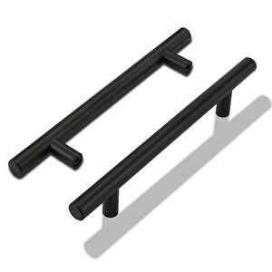 Rosemary Mobilya Mutfak Çekmece Dolap Dolabı Kulpu Kulbu (128 Mm-12.8 Cm) Mat Siyah Metal Kulpları