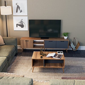 Set 1581-2070 Exxen 180 Cm Tv Ünitesi + Exxen Orta Sehpa  Ürgüp-Antrasit Rengi