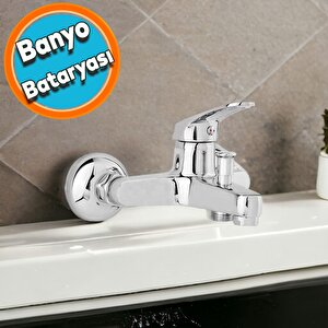 Duş Musluğu Lavabo Banyo Mutfak Bataryası Sıcak Soğuk Çift Su Girişli Musluk Batarya Evye