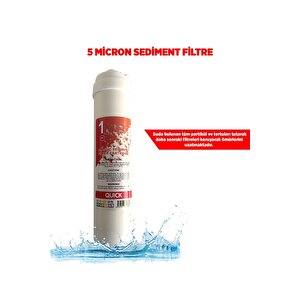 Kapalı Kasa Su Arıtma Cihazı 12 Inç Inline 5'li Membranlı Filtre Seti