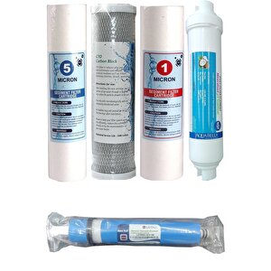 Reverse Osmosis Açık Kasa Su Arıtma 5'li Filtre Seti