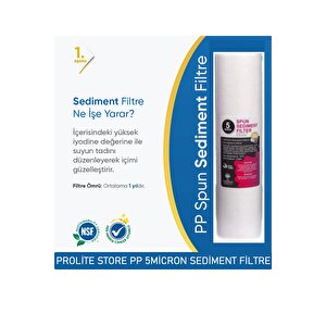 Su Arıtma Cihazı Ön 3'lü Filtre Set 5mikron Cto 1micron