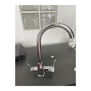 3 Yollu Su Arıtma Cihazı Girişli Evye Bataryası