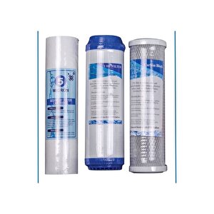 Su Arıtma Açık Kasa Su Arıtma Cihazı 3'lü Filtre 6 Aylık Set