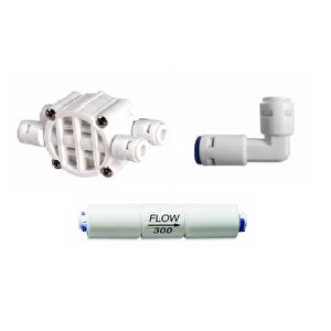 Su Arıtma Cihazı Yenileme Kiti Shut Off - Flow - Check Valf Quick