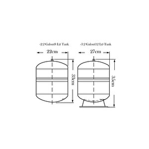 Tr Tank Su Arıtma Cihazı Tankı Nsf Sertifikalı 12 Lt