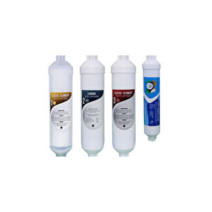 Kapalı Kasa Su Arıtma Cihazlarına Uyumlu 4'lü Inline Filtre Set