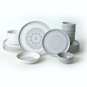 Keramika Stone Nordic Yemek Takımı 24 Parça 6 Kişilik 21426-27