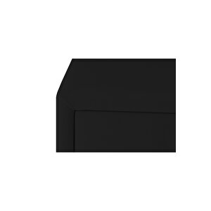 Doppia Linea Silver İki Çekmeceli Siyah Komodin- Kumaş Döşemeli Yatak Odası 2 'li Komodin Modelleri
