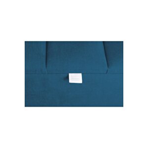 Vetra Mini Royal Mavi Kumaş Sandıklı Dekoratif Puf&bench-dilimli Model-gold Ayak-modern Puf