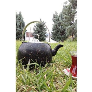Digithome Granit Kamp Ve Mutfak Çay Bitki Çayı Demliği 2,5 Lt Siyah- 152.2.07.039 C1-1-281