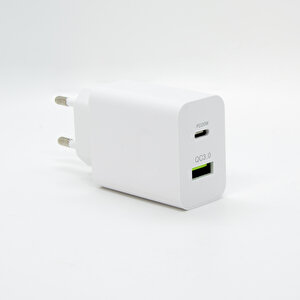 20w Type-c Pd + Usba Quick Charger 3.0 Ultra Hızlı Çift Çıkışlı Şarj Aleti Başlığı