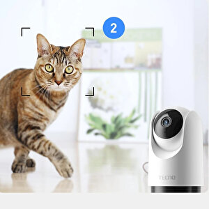 Tecno TH300 3MP 2K Ultra HD 360° Ptz Kablosuz Wifi Güvenlik Kamerası