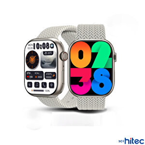 Schitec 2024 Watch Hk9 Pro Plus Amoled Ekran Android İos Harmonyos Uyumlu Akıllı Saat Gri
