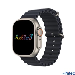 Schitec Hello 3 Watch Ultra Amoled Ekran Android İos Harmonyos Uyumlu Akıllı Saat Siyah