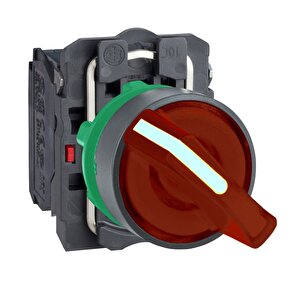 Electric Xb5ak124m5 Kırmızı Işıklı Mandal Buton Ø22 2 Konumlu Sabit 1na+1nk 230v