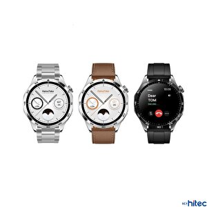 Schitec Watch Gt4 Amoled Ekran Android İos Harmonyos Uyumlu 3 Kordonlu Akıllı Saat Gümüş