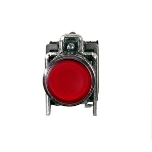 24v 22mm - 1na+1nk Kırmızı Led Işıklı Normal Buton