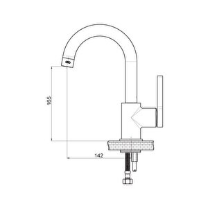 Tek Gövde Lavabo Bataryası Gildo Mtl165