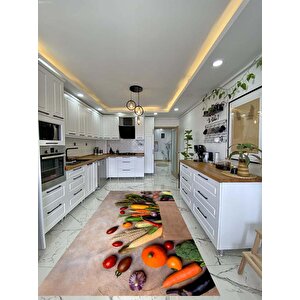 Dijital Baskılı Kaymaz Deri Tabanlı Yıkanabilir Mutfak Halısı Kcn504 Home Tienda 100x200 cm