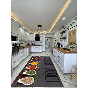 Dijital Baskılı Kaymaz Deri Tabanlı Yıkanabilir Mutfak Halısı Kcn522 Home Tienda 120x180 cm