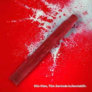 Silinebilir Yağlı Tozsuz Tebeşir Kalem Metal Plastik Cam Ahşap Yüzey İşaretleyici Kırmızı 12 Adet