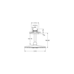 Rainshower Smartactive 310 Cube Tepe Duşu Seti 142 Mm, 2 Akışlı 26481000