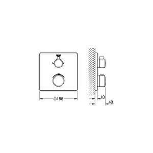 Grohtherm Termostatik Banyo Duş Bataryası 2 Çıkışlı Divertörlü- 24079000