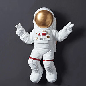 Astronot Duvar Süsü Altın Renk