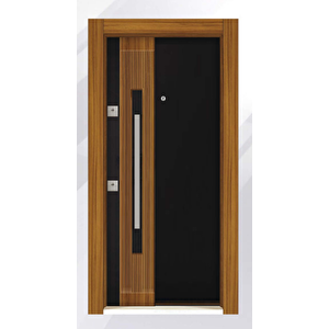 Rawdoor Lüks Seri 5003 Sağ Yön Çelik Kapı H.g Siyah-amerikan Ceviz