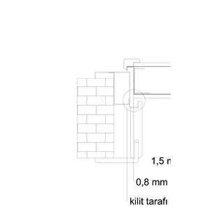 Rawdoor Doğal Taş Seri 7002 Sol Yön Çelik Kapı Doğal Taş
