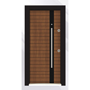 Rawdoor Marin Ahşap Seri 7004 Sol Yön Çelik Kapı Marine Ahşap-siyah