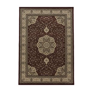 İran Halısı Bordürlü Çiçek Desenli Sık Dokuma Kırmızı Halı Oturma Odası Halısı Salon Halısı 80x150 cm