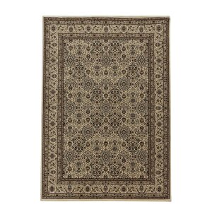 İran Halısı Bordürlü Motifli Sık Dokuma Bej Halı Oturma Odası Halısı Salon Halısı 80x150 cm