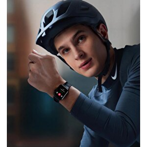 Mibro Watch T1 1.6 İnç Amoled Hd Ekran 2 Atm Sesli Görüşme Özellikli Akıllı Saat Siyah