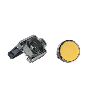 Schneider 22mm 1na Metal Sarı Yaylı Buton - Xb4ba51