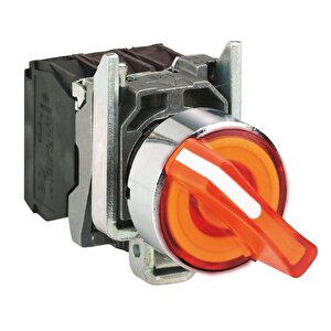 Electric Xb4bk135b5 Turuncu Işıklı Mandal Buton Ø22 3 Konumlu Sabit 1na+1nk 24v