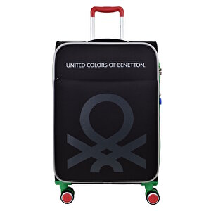 United Colors Of Benetton Ultra Light Hafif Lüx Kumaş Büyük Boy Valiz Siyah Bnt2200