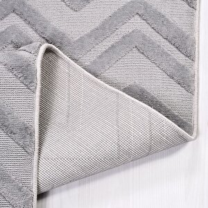 İbiza Gri Geometrik Desen Halı - 11702 100x200 cm