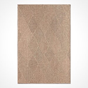 Defne Kahverengi Geometrik Desen Halı - Dh002 120x180 cm