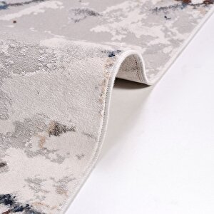 Lara Bej Mavi Modern Halı - 8404