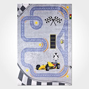Araba Yol Yıkanabilir Çocuk Baskı Kilim - 6023 120x180 cm