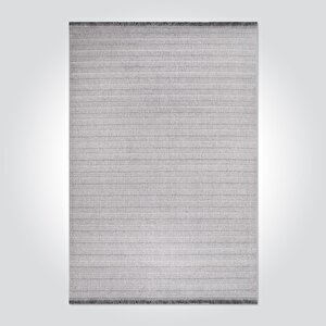 Seul Gri Çizgili Bukle Halı - 8884gr 120x180 cm